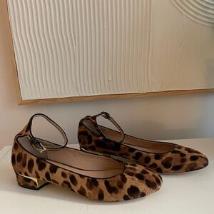 NEW Leopard ballet shoe - real calf hair - size 8.5